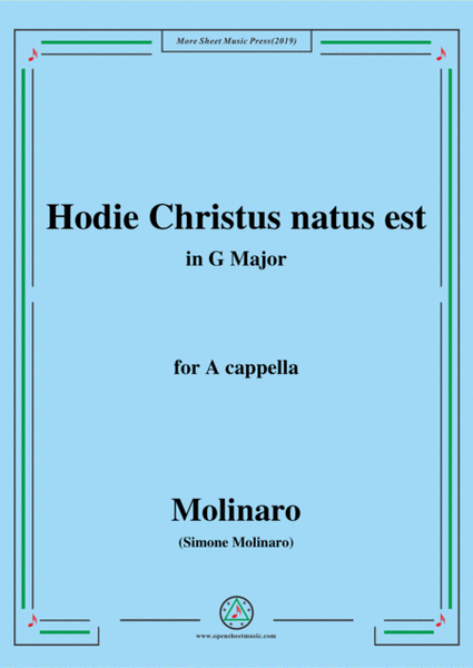 Molinaro-Hodie Christus natus est,in G Major,for A cappella image number null