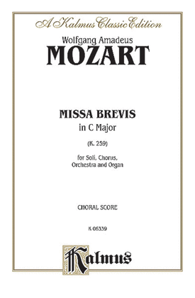 Book cover for Missa Brevis in C Major, K. 259