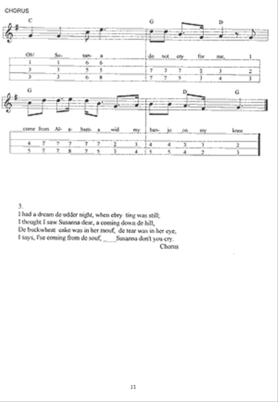 Stephen Foster for Mountain Dulcimer Mountain Dulcimer scores gallery preview page 3
