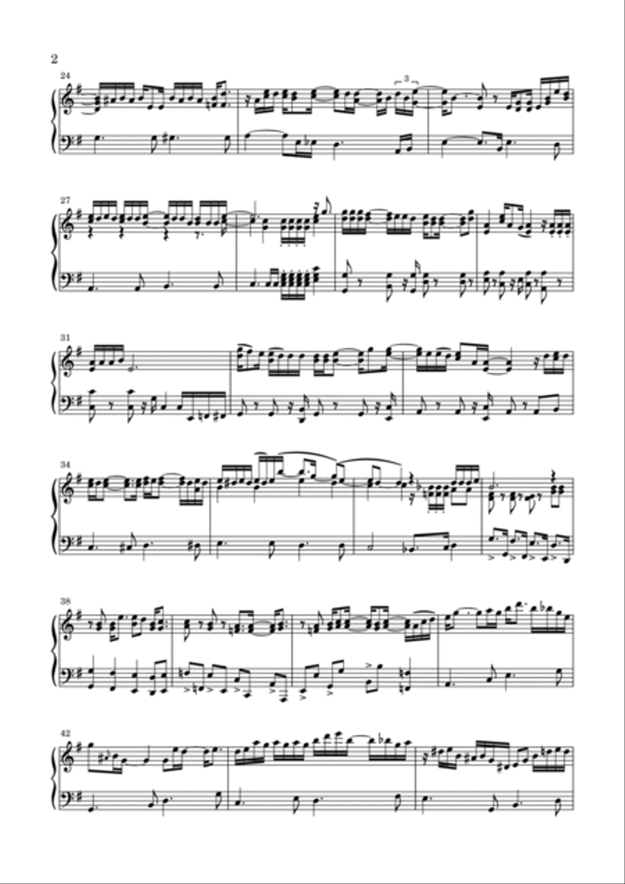 Bennie And The Jets Piano Solo scores gallery preview page 2