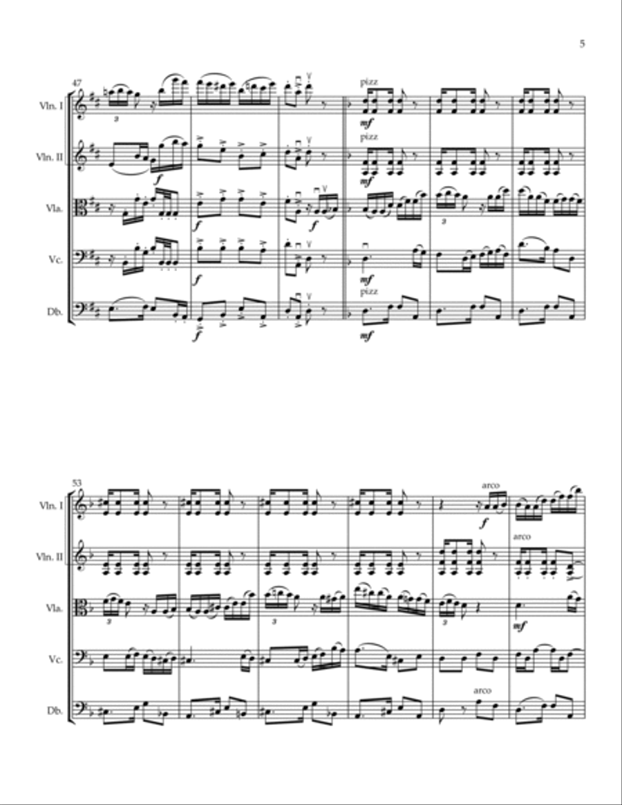 El Choclo String Quintet scores gallery preview page 5