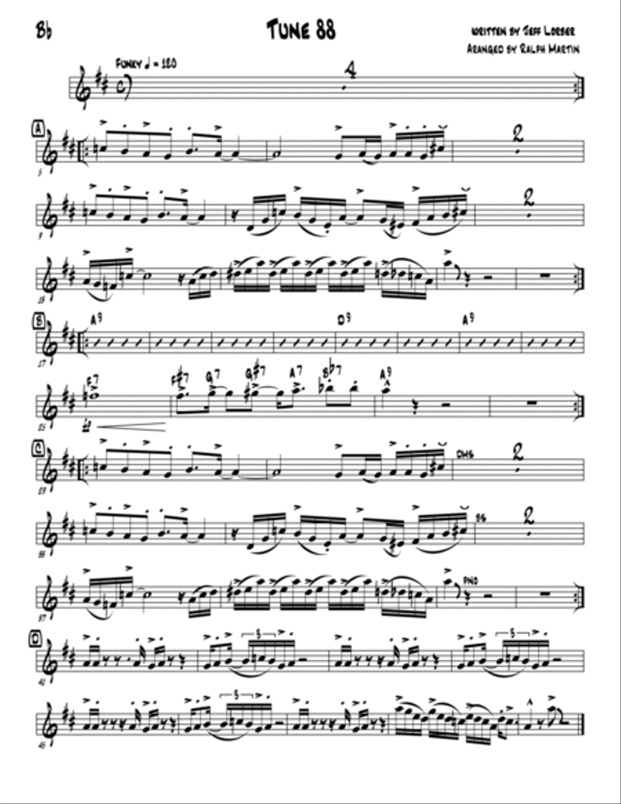 Tune 88 Tune 88 Jazz Ensemble scores gallery preview page 2