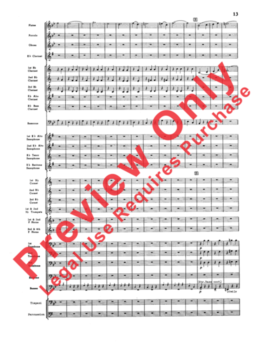 Third Suite (I. March, II. Waltz, III. Rondo) Concert Band scores gallery preview page 15