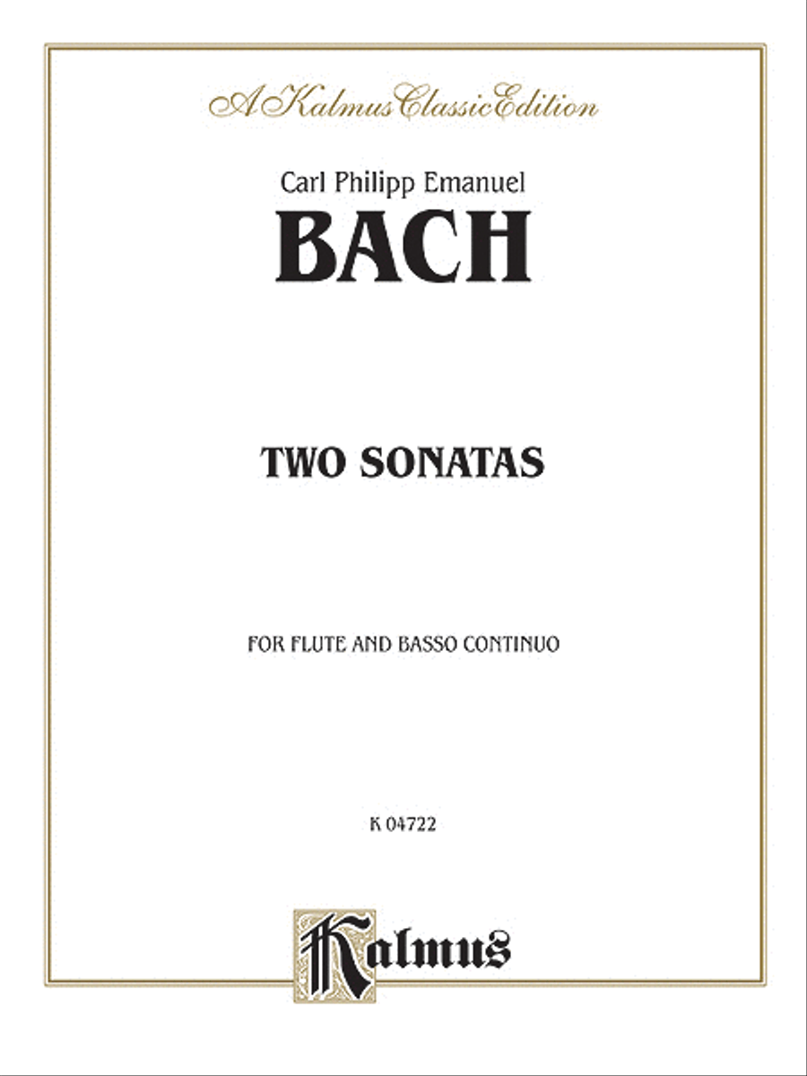 Book cover for Two Sonatas (A Minor and D Major)