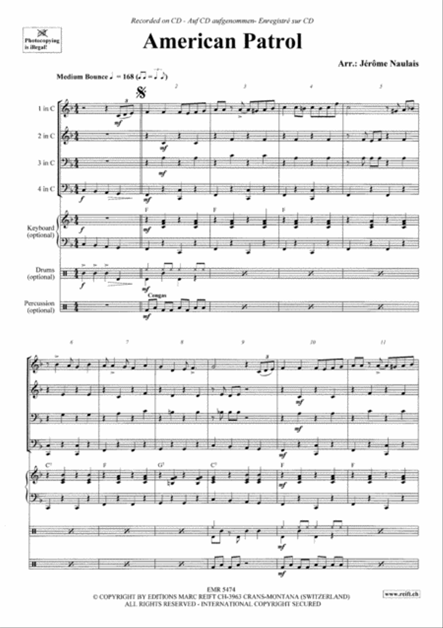 American Patrol American Patrol Concert Band scores gallery preview page 3