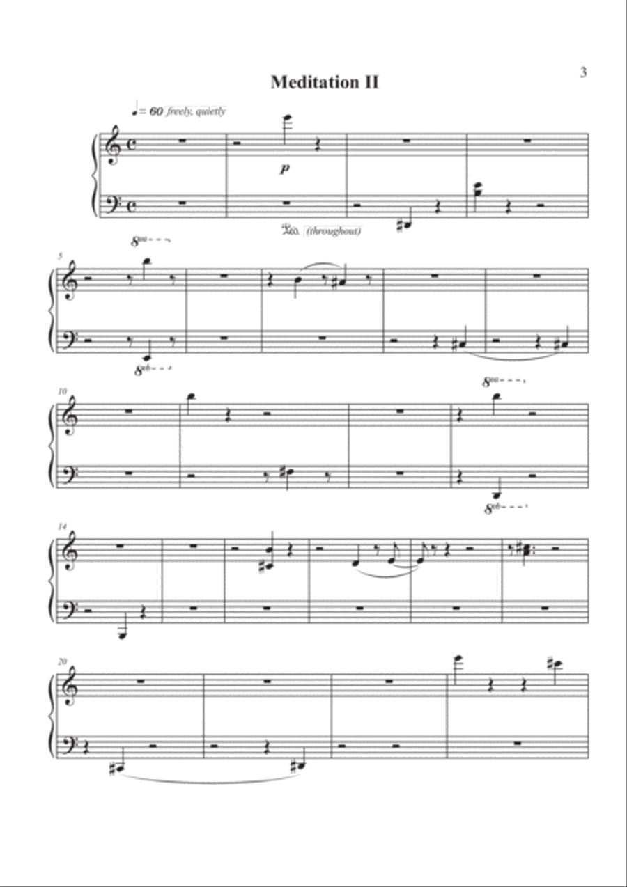 Six Meditations on Bach Piano Solo scores gallery preview page 3