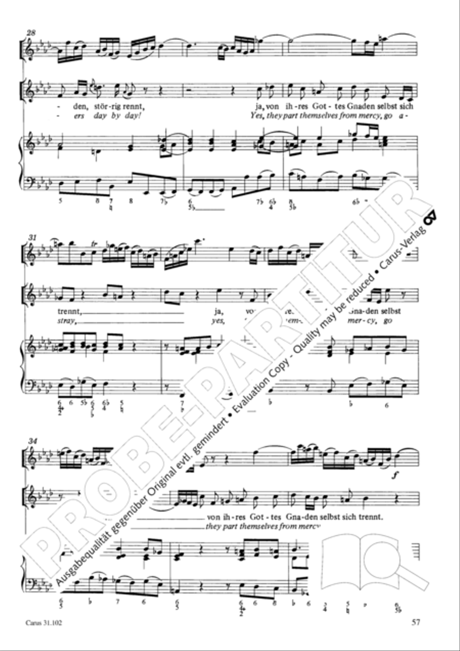 Lord God, your eyes are seeing truth in trusting (Herr, deine Augen sehen nach dem Glauben) ATB scores gallery preview page 58