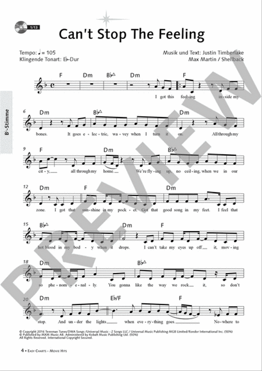 Easy Charts Play-Along Special Edition: Movie Hits! CD scores gallery preview page 5