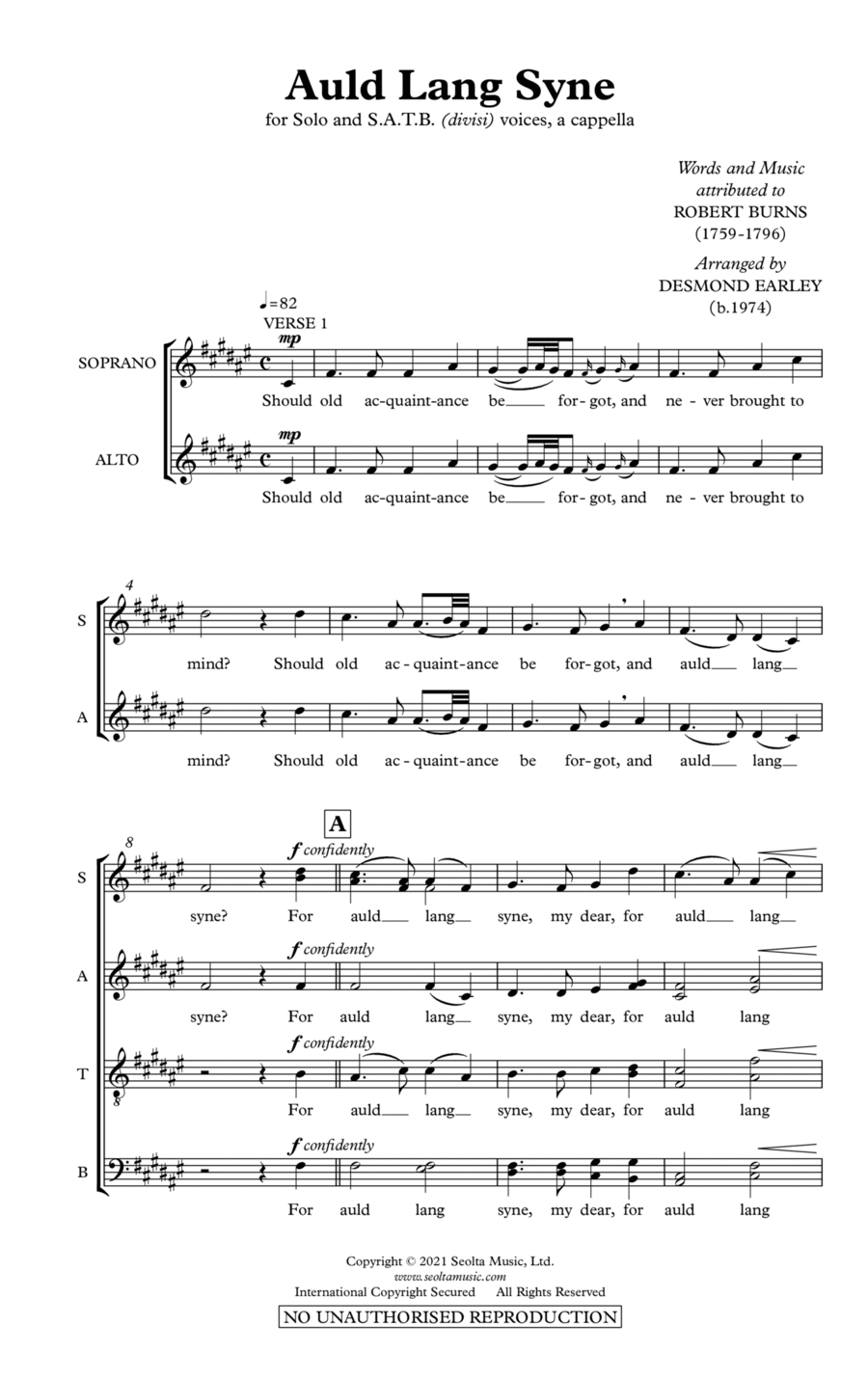 Auld lang Syne Divisi scores gallery preview page 1