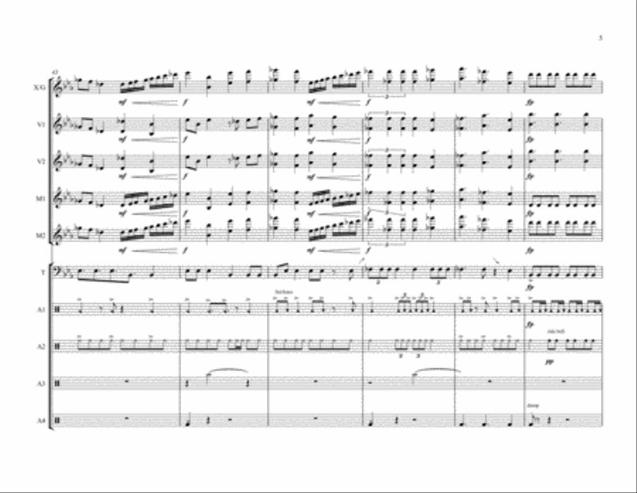 Enterprising Young Men from STAR TREK Percussion Ensemble scores gallery preview page 6