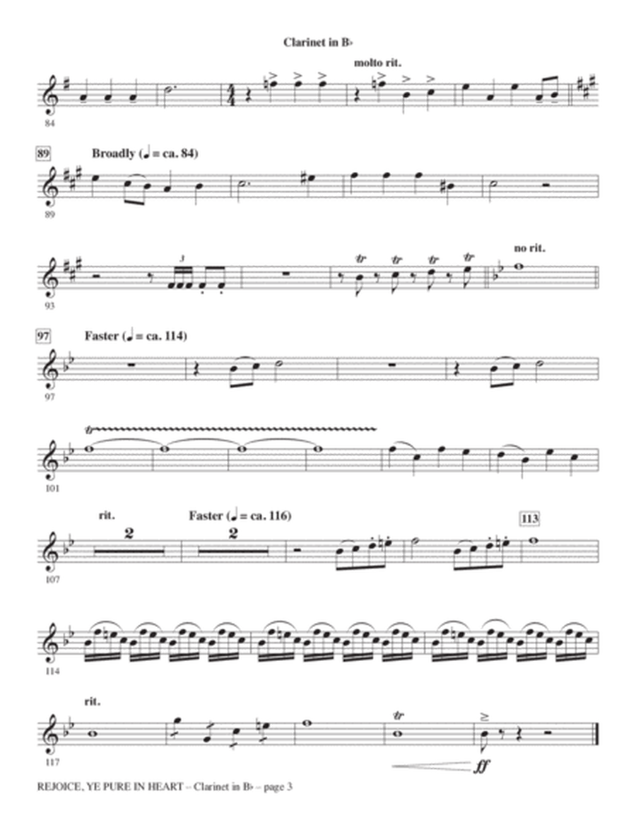 Rejoice, Ye Pure In Heart (arr. Heather Sorenson) - Bb Clarinet