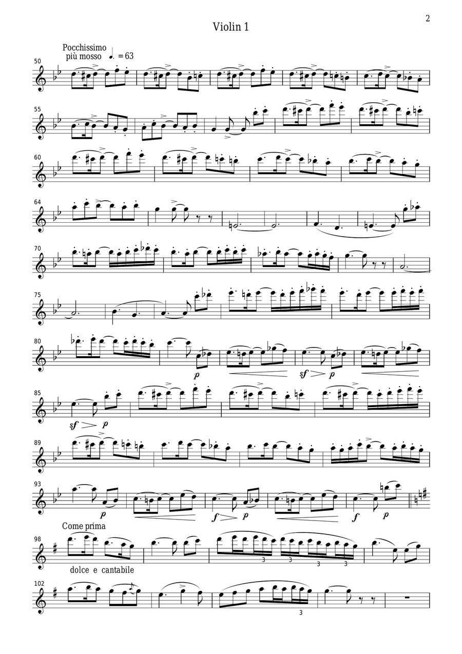 Rimsky-Korsakow The Young Prince and the Young Princess from Scheherazade, for string quartet, CR40 String Quartet scores gallery preview page 6