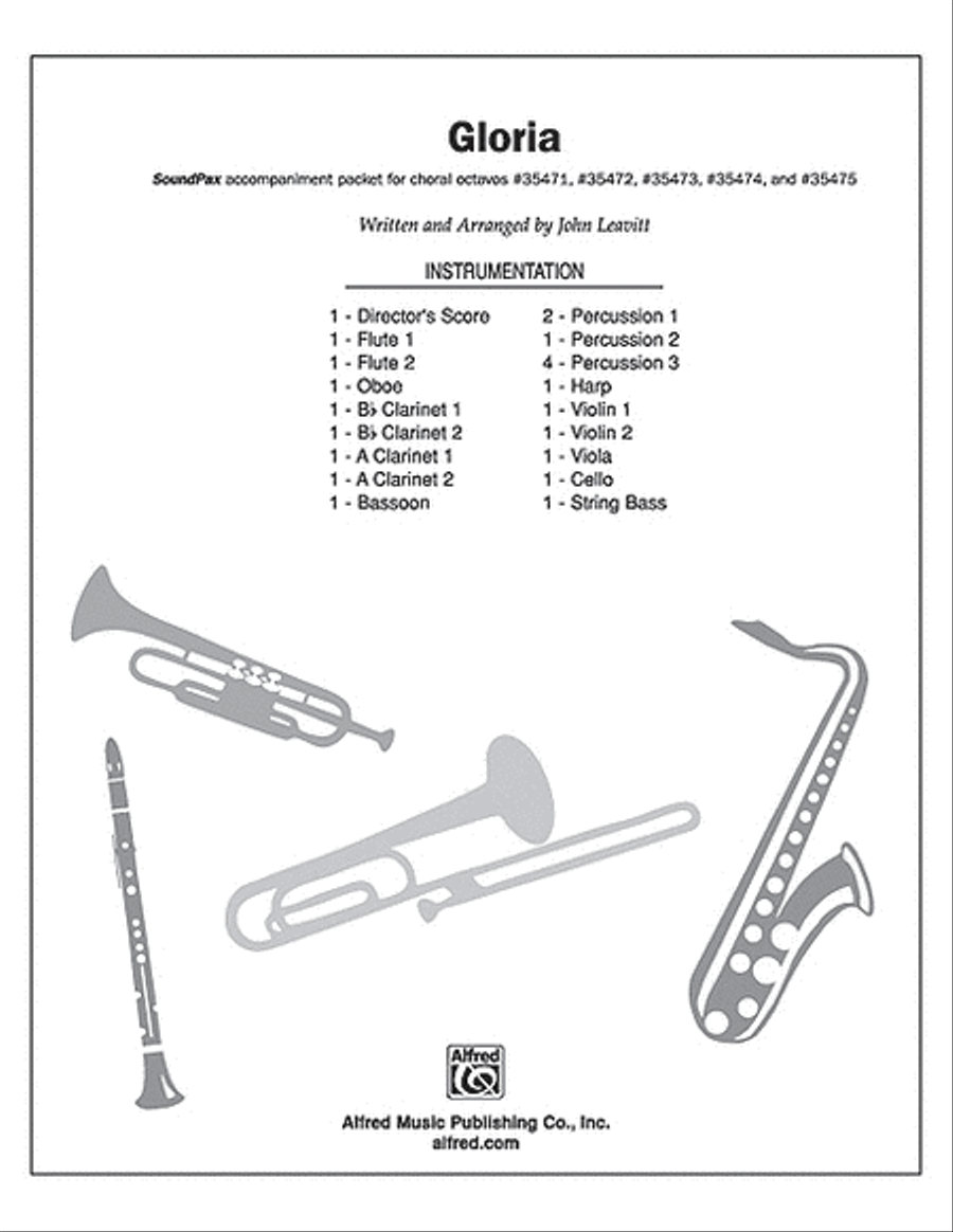Gloria Gloria Choir scores gallery preview page 1