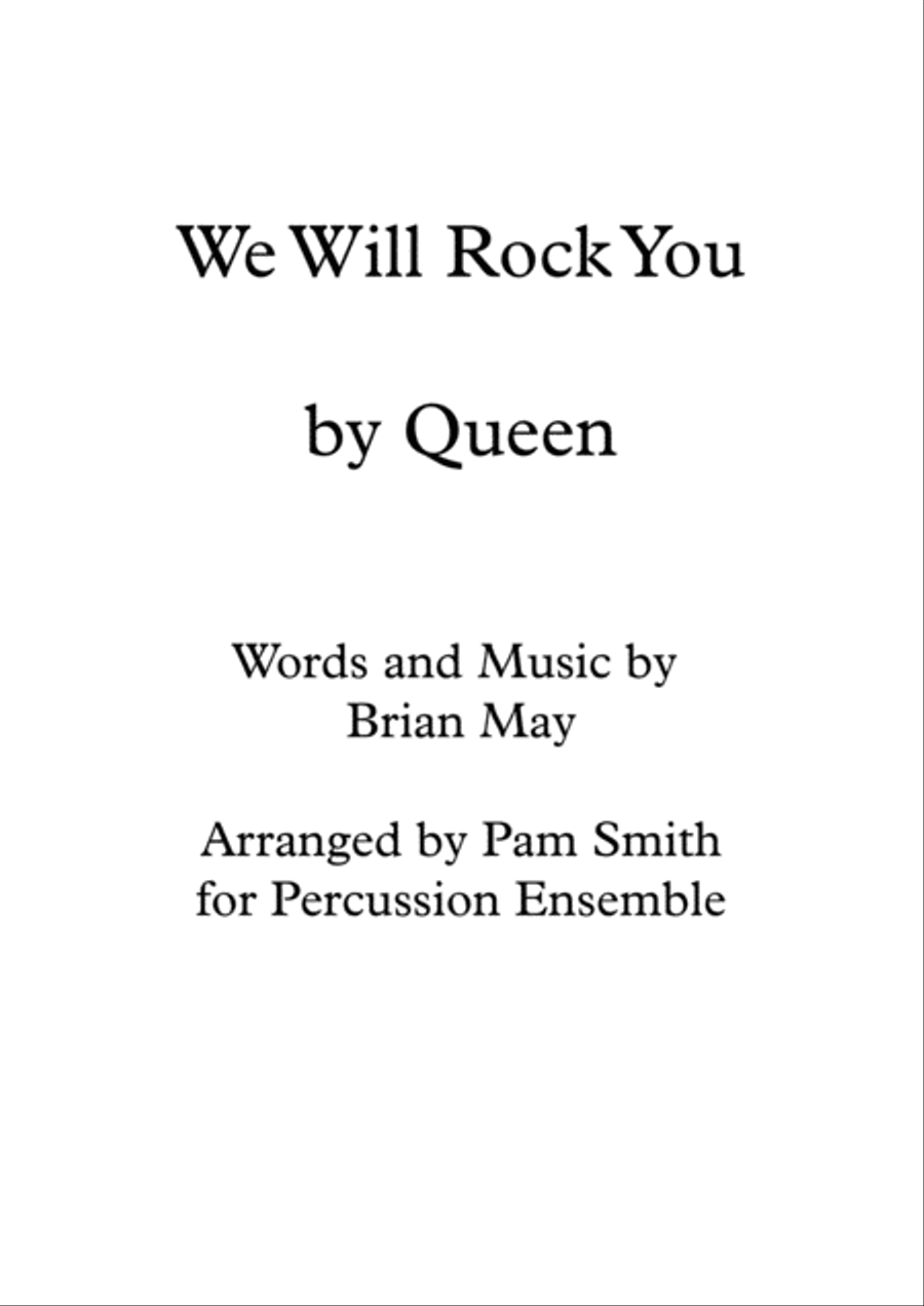 We Will Rock You We Will Rock You Small Ensemble scores gallery preview page 1