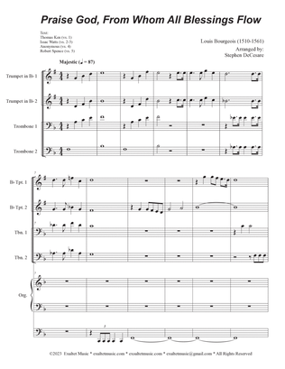 Praise God, From Whom All Blessings Flow (2-part choir) (Full Score - Alternate) - Score Only