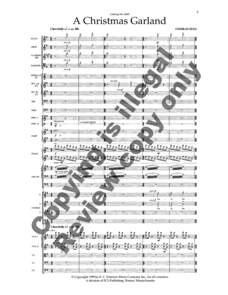 A Christmas Garland (SATB Chamber Orchestra Score)