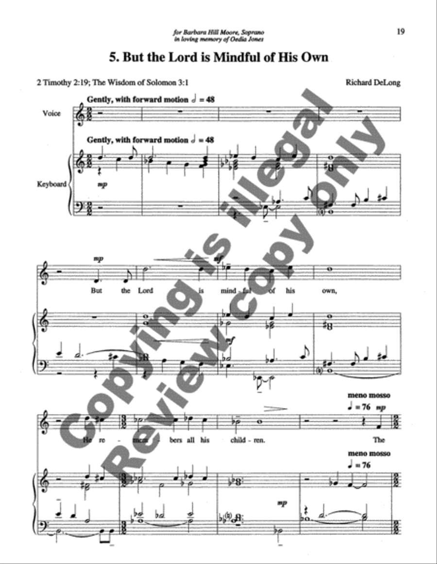Five Sacred Songs Medium Voice scores gallery preview page 7