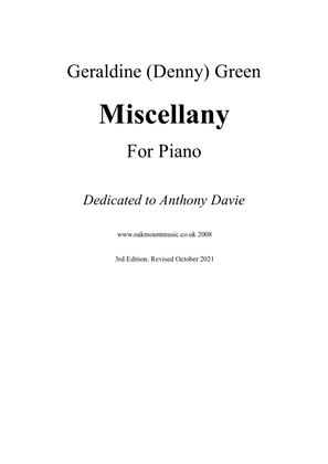 Book cover for Miscellany, 7 Short Movements For Piano Solo