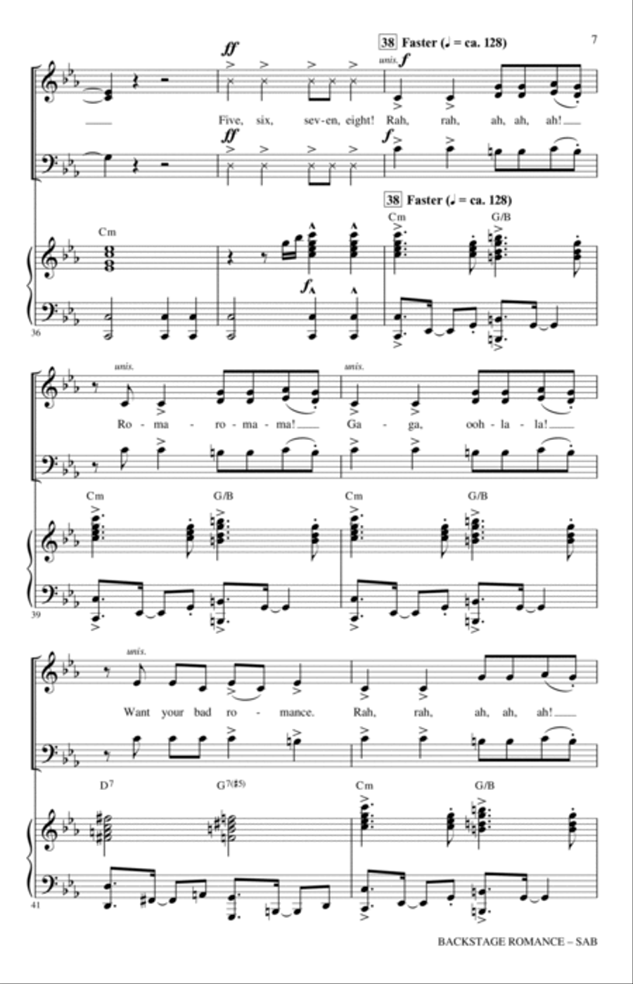 Backstage Romance (from Moulin Rouge! The Musical) 3-Part scores gallery preview page 6