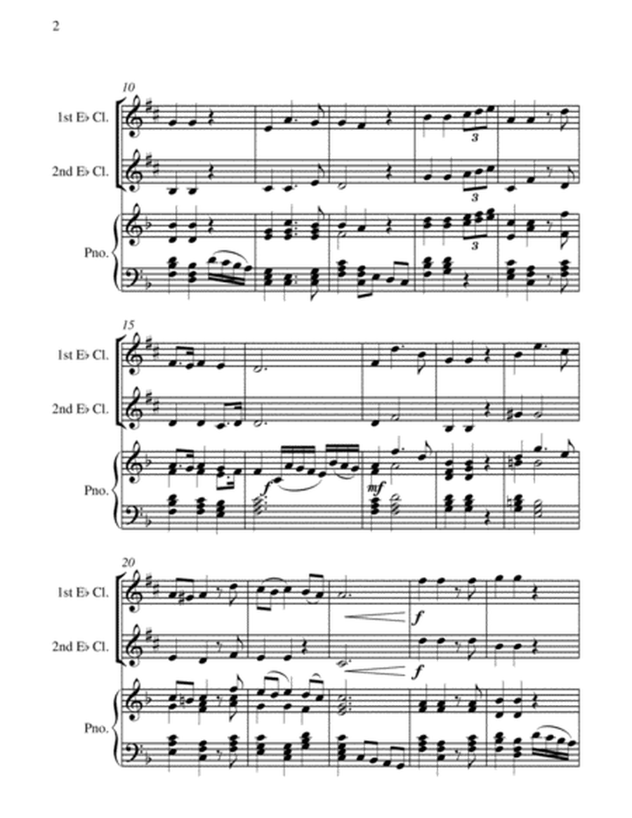 Lascia Ch'io Pianga - From Opera 'Rinaldo' - G.F. Handel ( 2 E Flat Clarinets and Piano) image number null