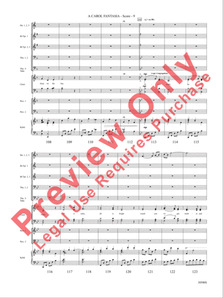 A Carol Fantasia Choir scores gallery preview page 10