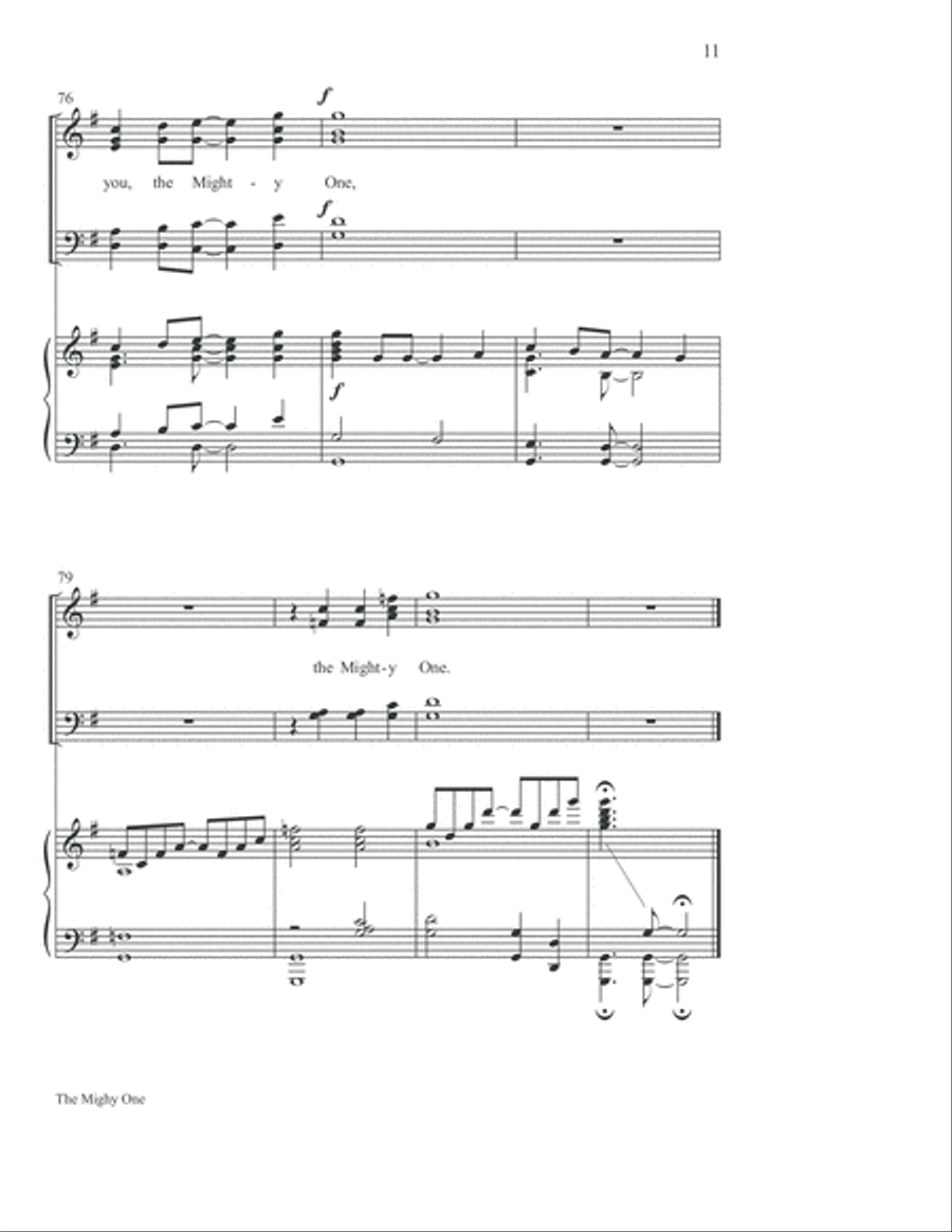 The Mighty One 4-Part scores gallery preview page 12