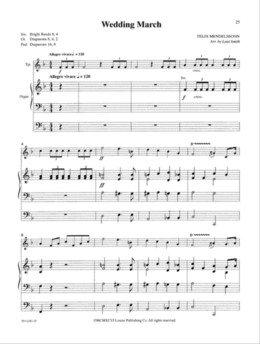 Wedding Classics for Trumpet and Organ Trumpet scores gallery preview page 15