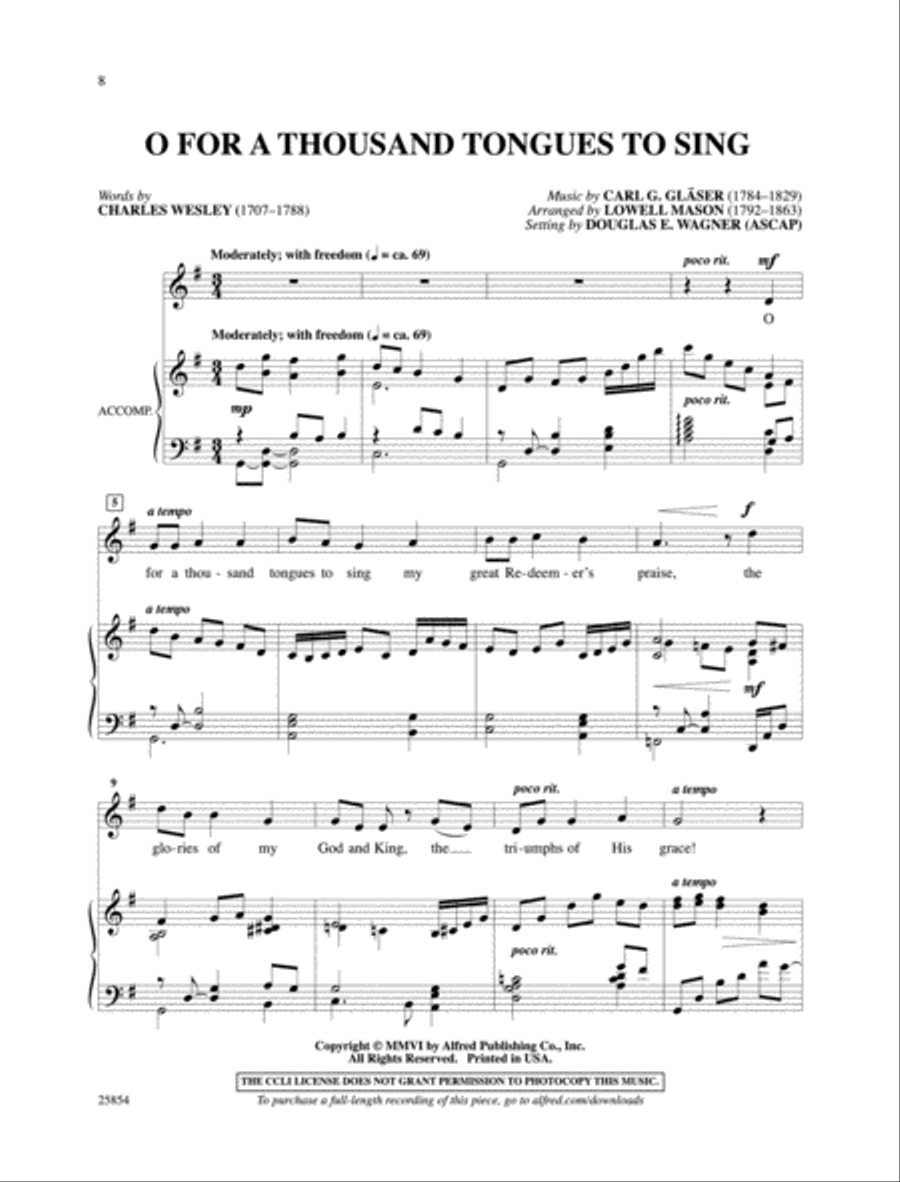 Great Hymn Writers (Portraits in Song) - Medium High High Voice scores gallery preview page 4
