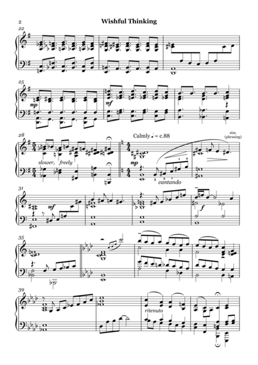 Wishful Thinking (Jazz Soliloquy for Piano Grade 7 UK) image number null