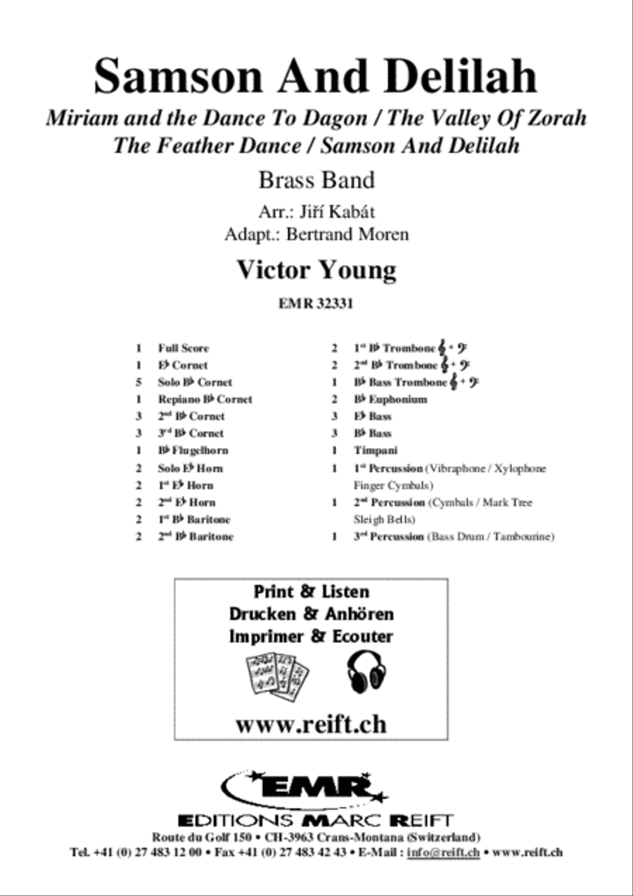 Samson And Delilah Brass Band scores gallery preview page 2