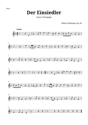 Der Einsiedler by Schumann for Oboe