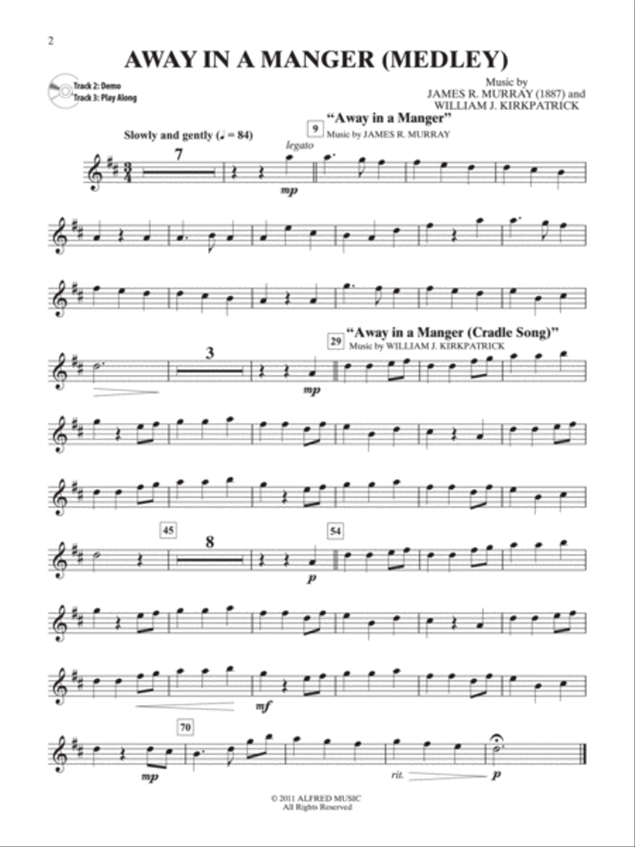 Easy Christmas Carols Instrumental Solos Alto Saxophone scores gallery preview page 3