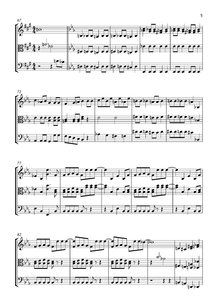 Bohemian Rhapsody String Trio scores gallery preview page 5