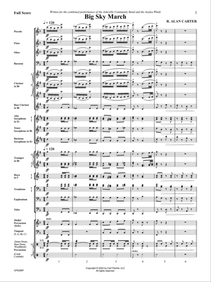 Big Sky March Concert Band scores gallery preview page 2