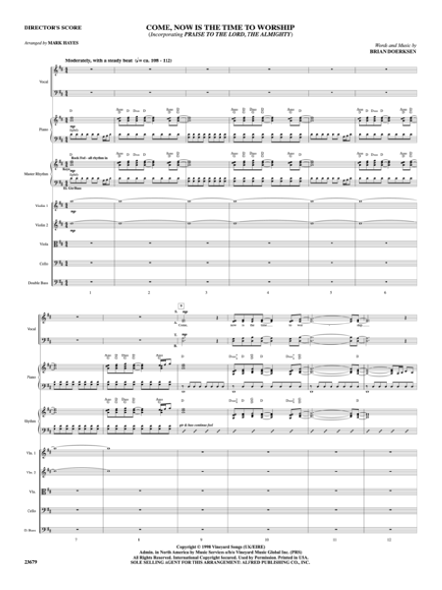 Come, Now Is the Time to Worship Choir scores gallery preview page 10