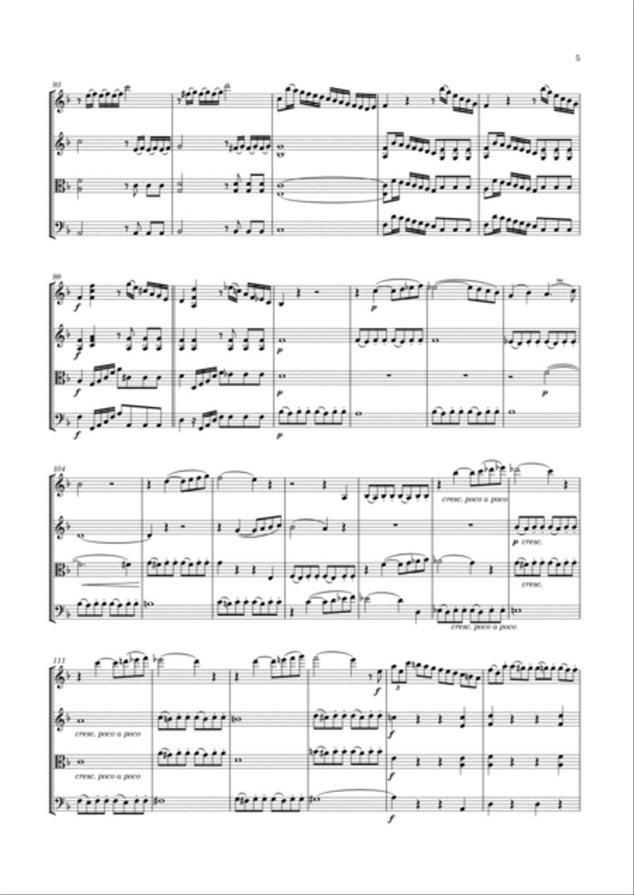 Arriaga - 3 String Quartets, Livre 1 de Quatuors String Quartet scores gallery preview page 6