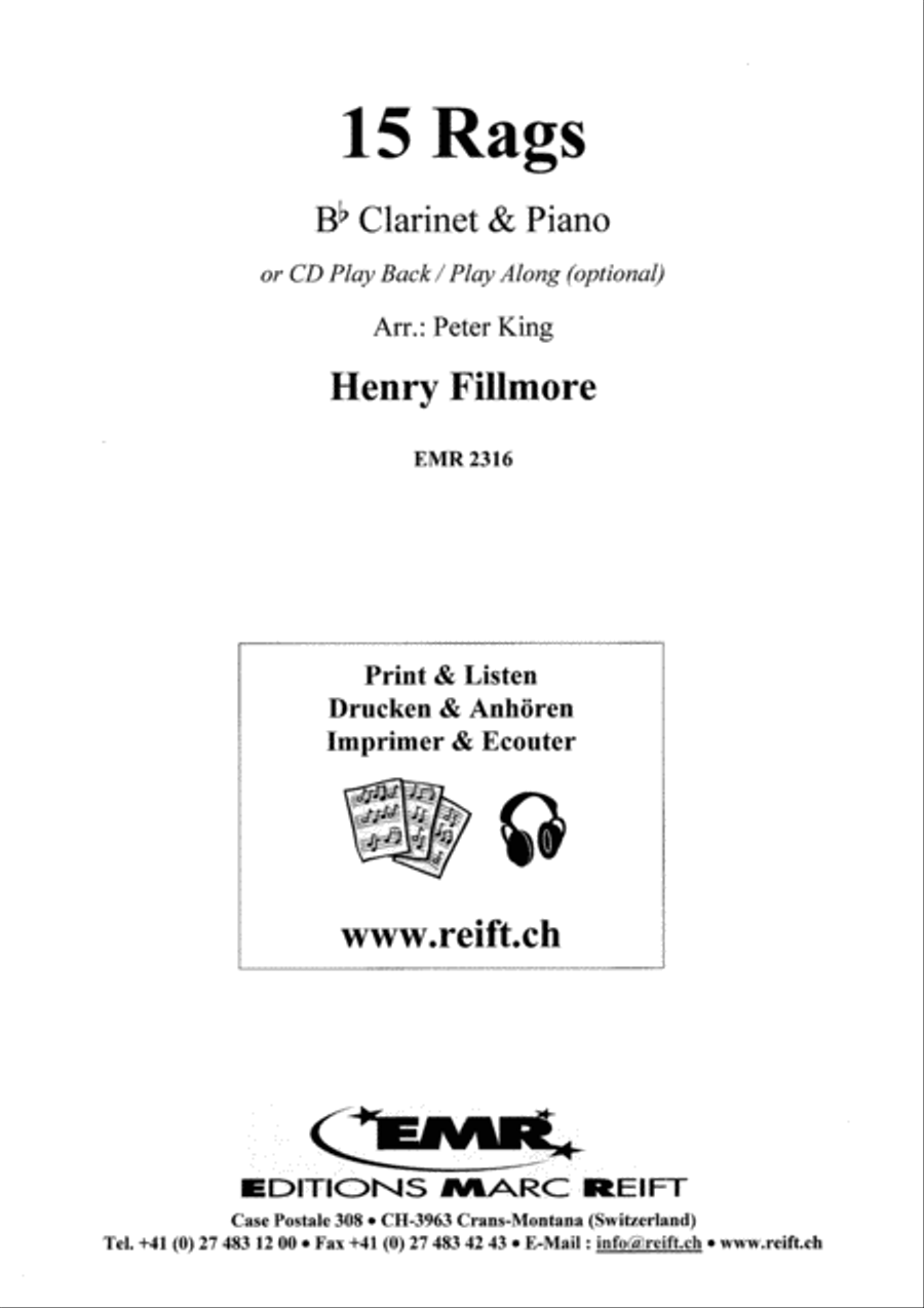 15 Rags Clarinet Solo scores gallery preview page 2