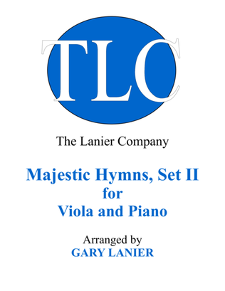Book cover for MAJESTIC HYMNS, SET II (Duets for Viola & Piano)