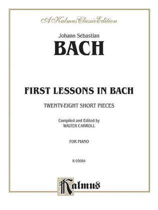 Book cover for First Lessons In Bach - Easy Piano