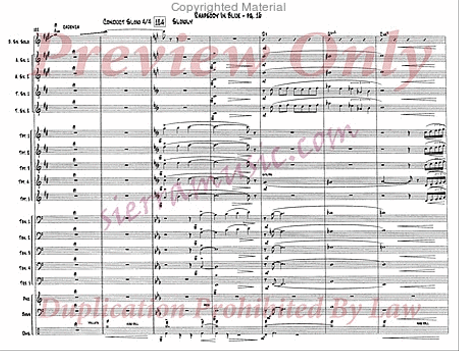 Rhapsody In Blue Jazz Ensemble scores gallery preview page 17
