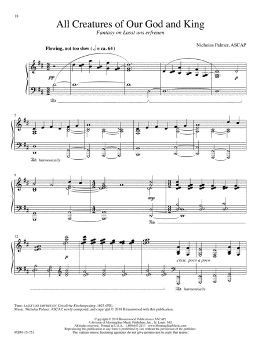 All Creatures of Our God and King Piano Solo scores gallery preview page 1