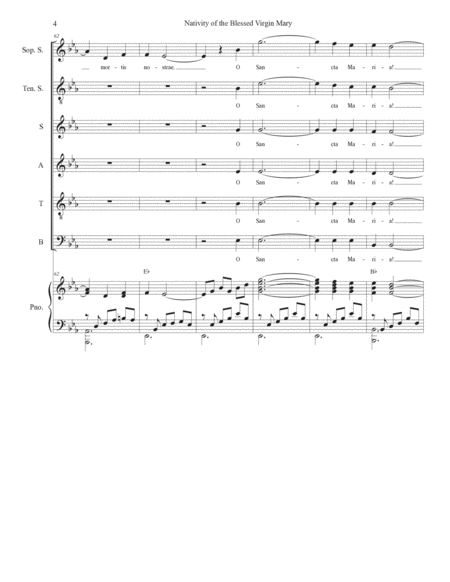 Nativity of the Blessed Virgin Mary (Ave Maria in Eb) (Solos and SATB) image number null