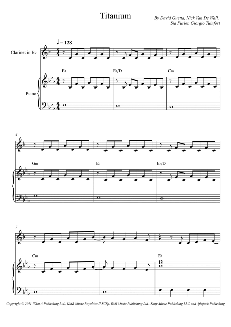 Titanium B-Flat Clarinet scores gallery preview page 1