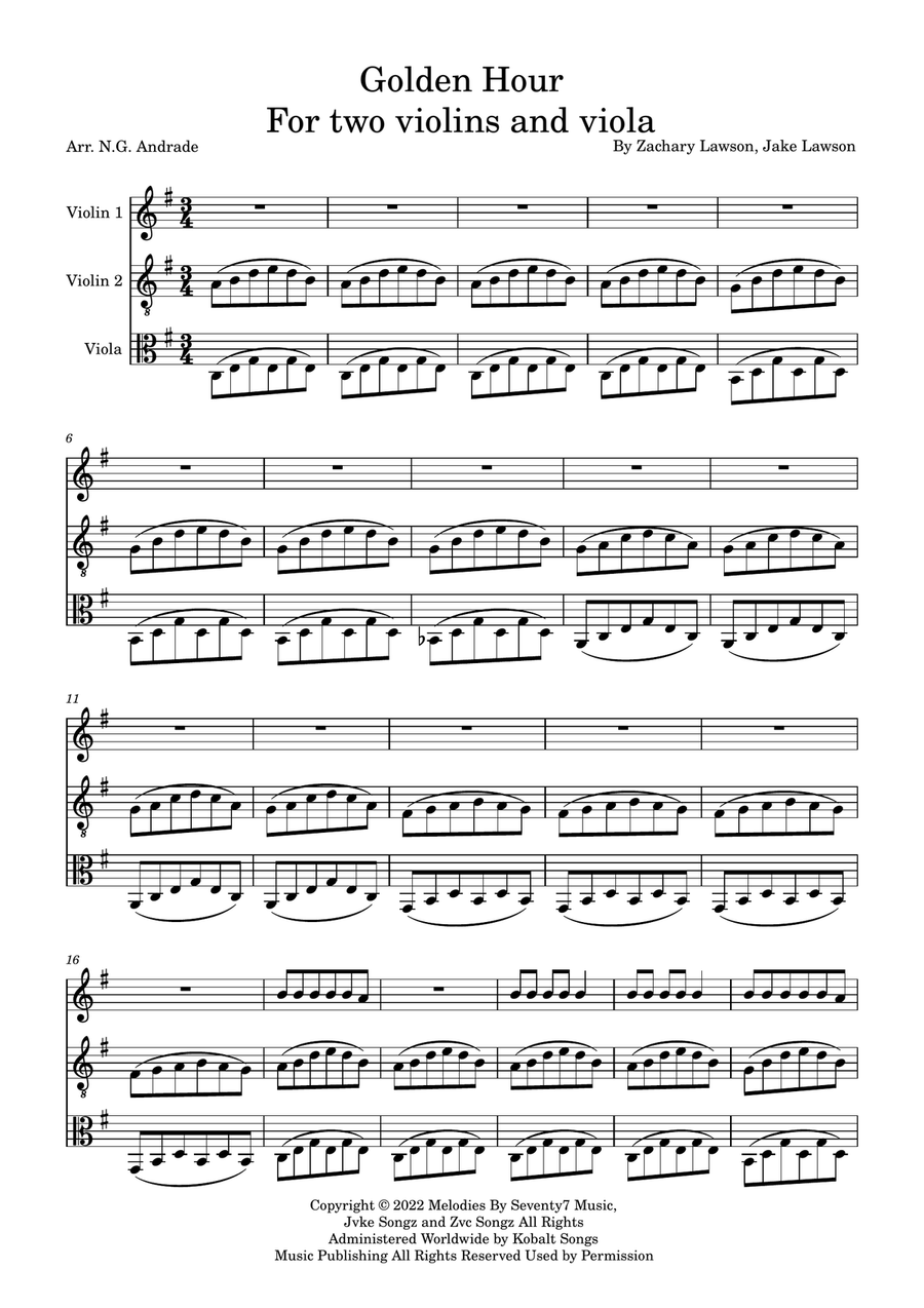 Golden Hour String Trio scores gallery preview page 2