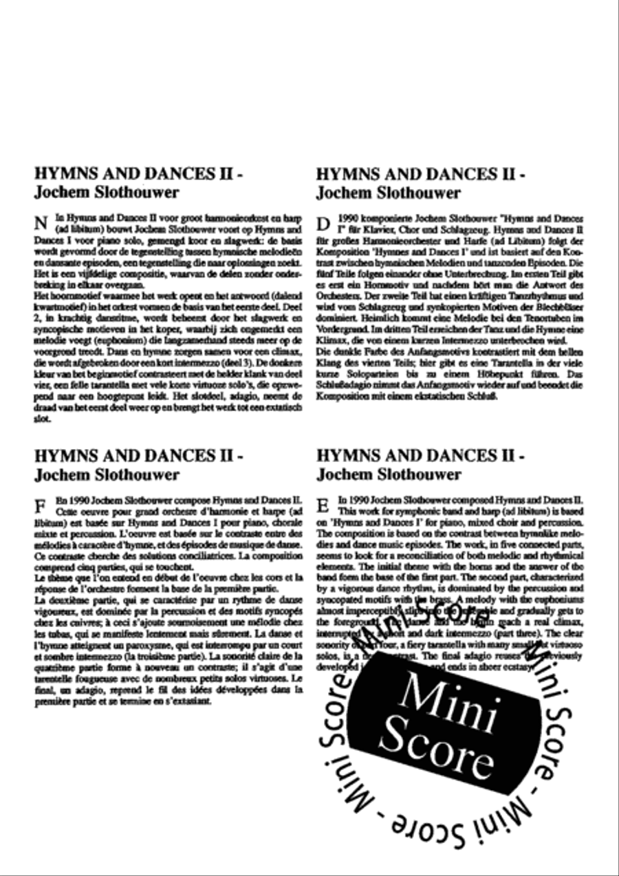 Hymns And Dances II Concert Band scores gallery preview page 5