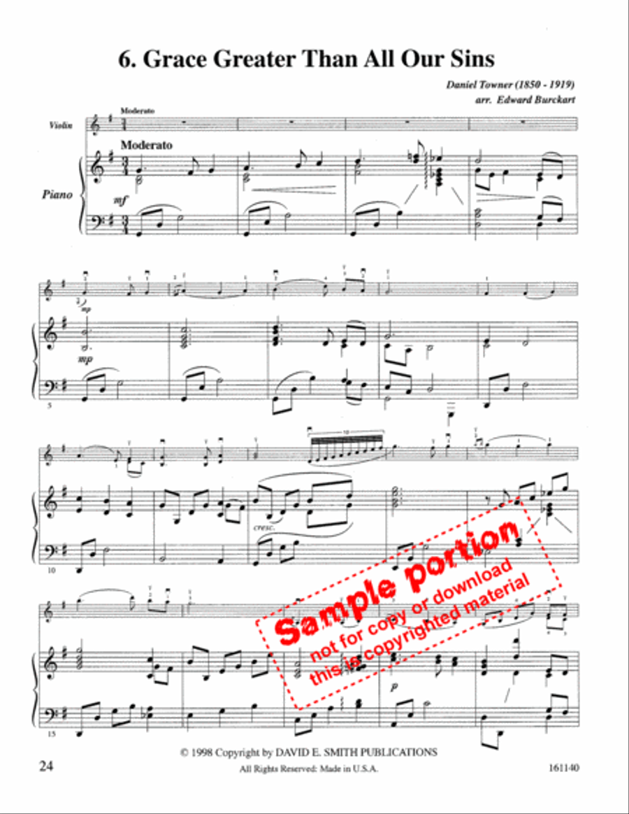 Sacred Violin Solos Vol. Two Violin Solo scores gallery preview page 7