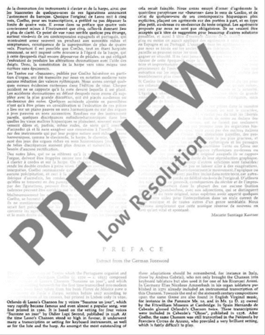 Four Susanas Harp scores gallery preview page 5