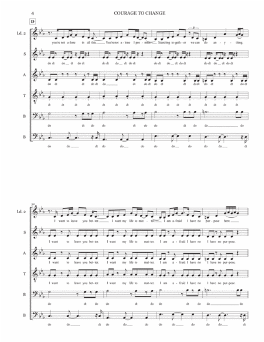Courage 4-Part scores gallery preview page 5