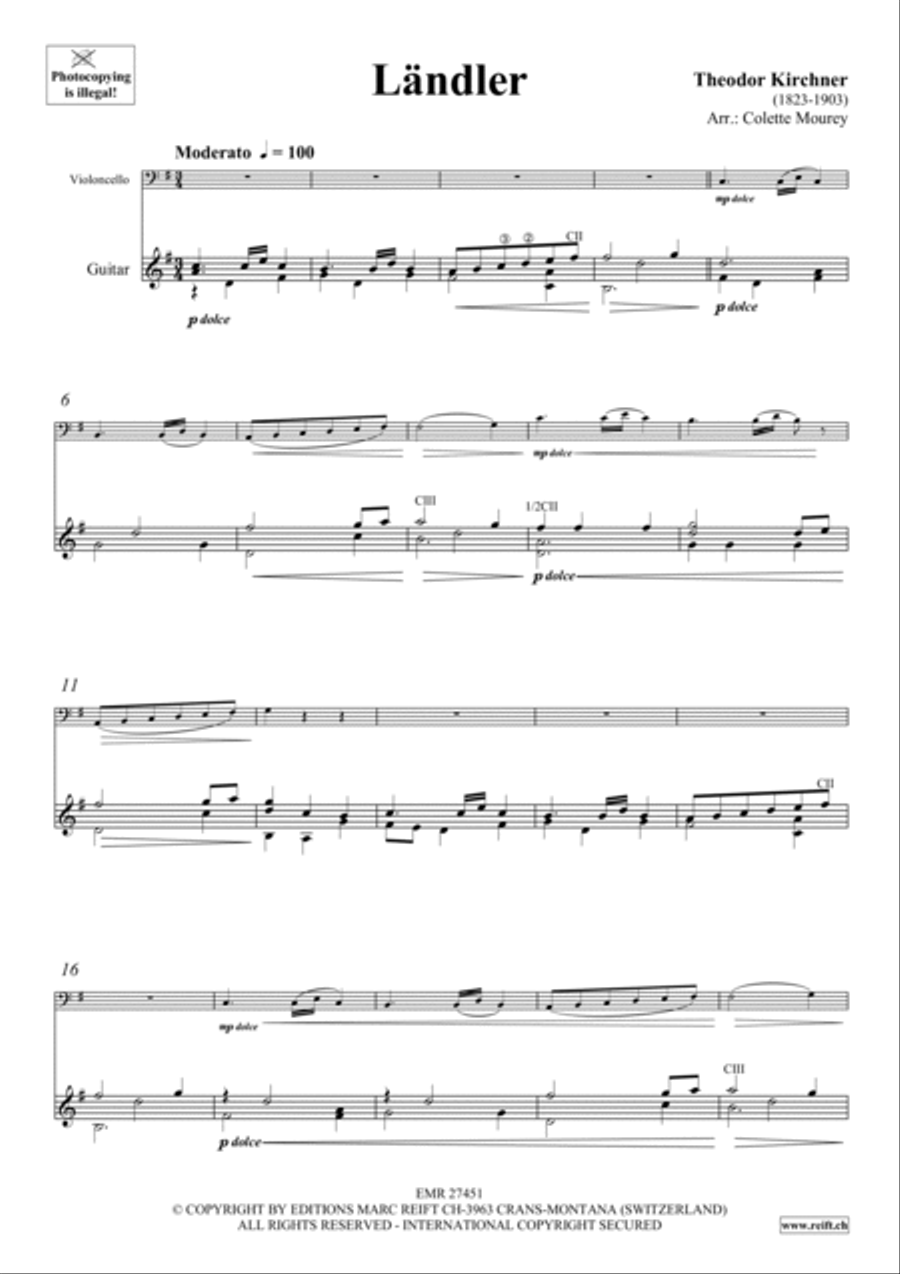 Landler Landler Cello scores gallery preview page 3