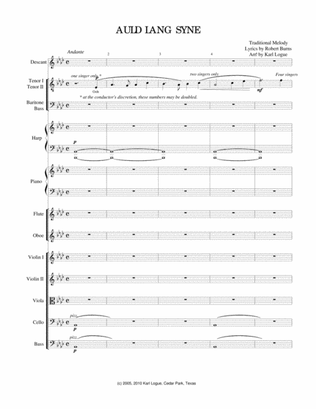 Auld Lang Syne (Chamber orchestra, score and parts)